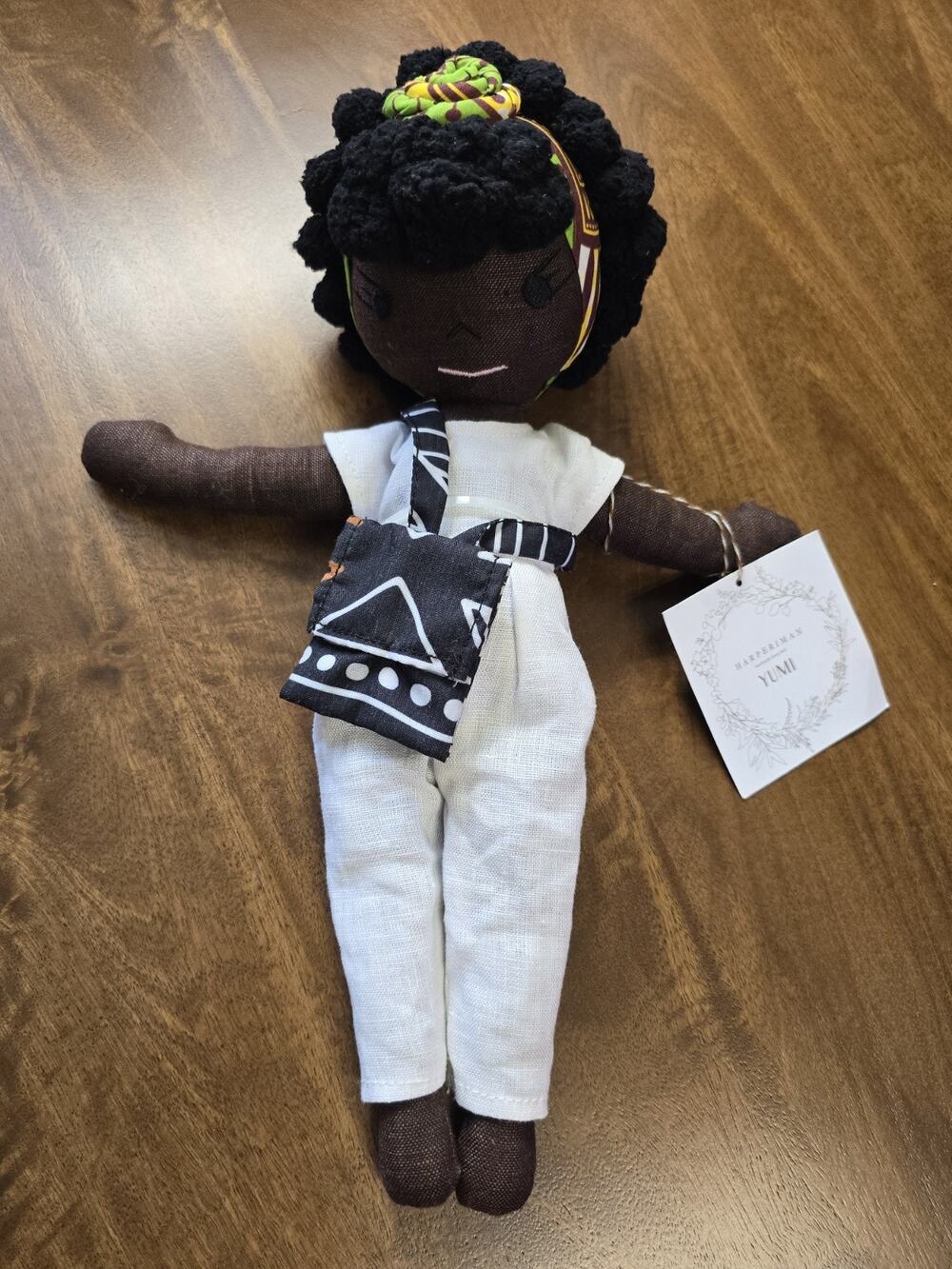 HarperIman Petite Collection Yumi 14" Plush Handmade Linen Doll NWT